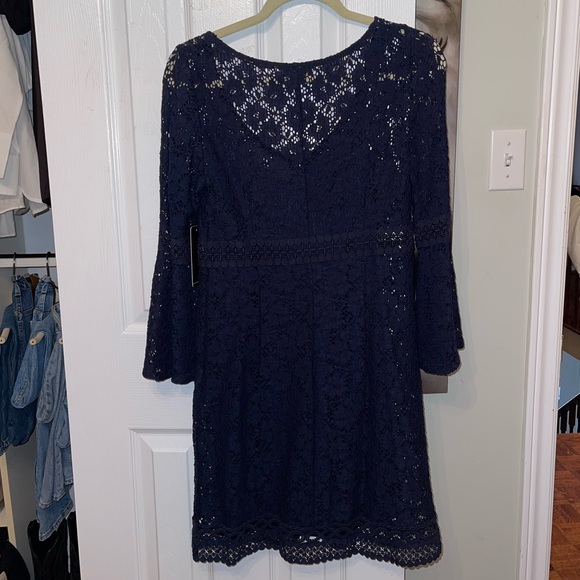 Laundry by Shelli Segal Navy Blue Lace Dress - Picture 4 of 6